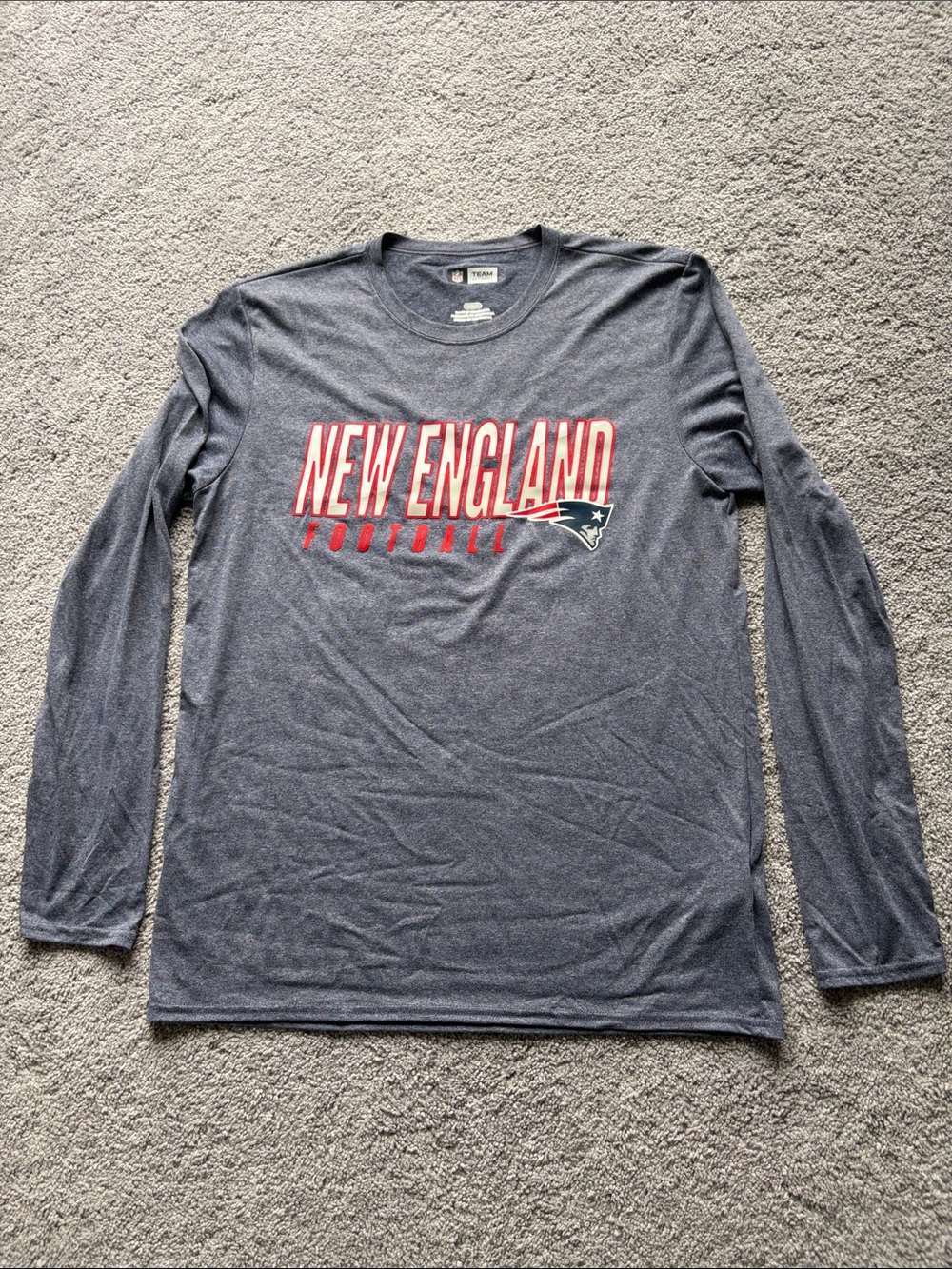 NFL New England Football Long Sleeve Tee - light Navy, Red, White